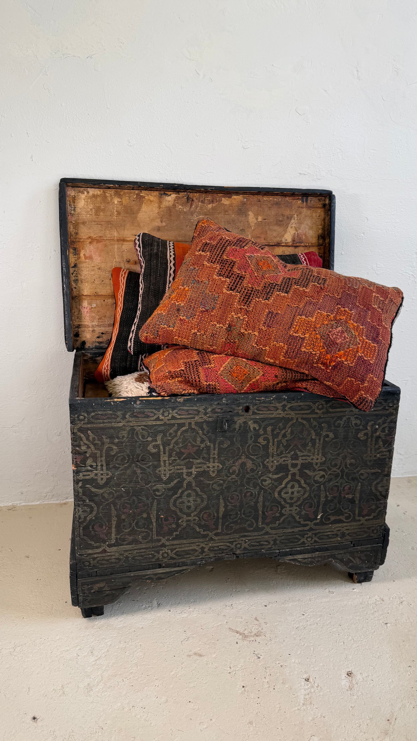 Antique Berber Painted Chest