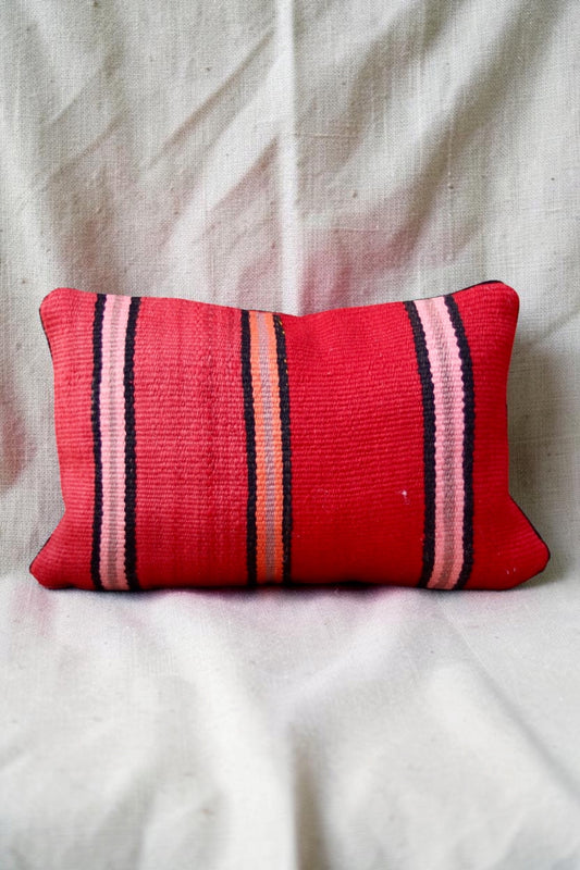 Moroccan Cushion Cover | Red & Pink Geometric