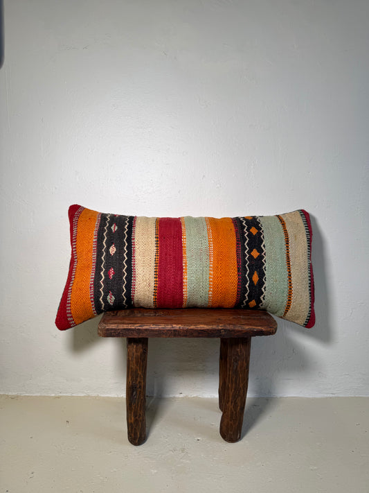Large Hand-Woven Hanbel Cushion Cover| Lumbar Stripe No. 1