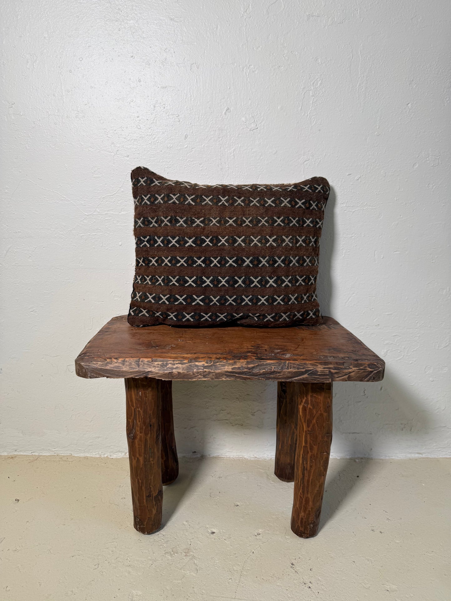 Small Hand-Woven Hanbel Cushion Cover | Brown Stripe No. 2