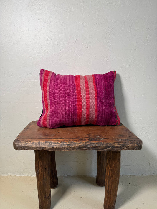 Small Hand-Woven Hanbel Cushion Cover | Pink Stripe No. 1