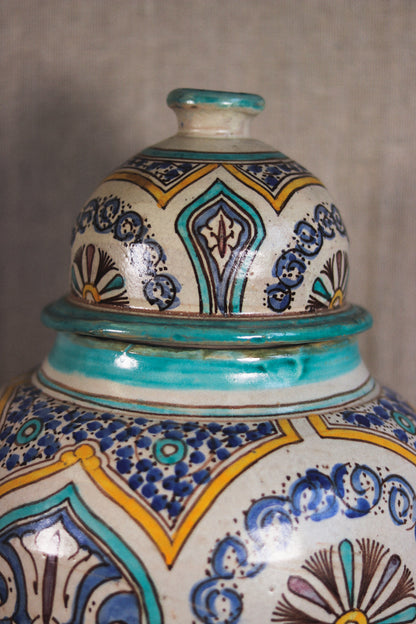 XL Safi Vase with Lid, Fes