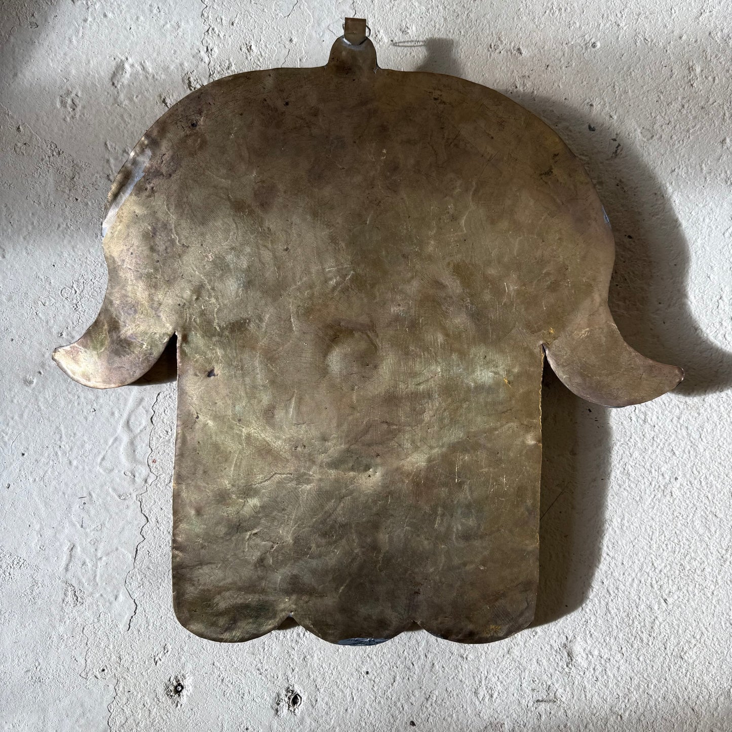Large Moroccan Brass & Glass Hamsa Amulet | No. 1