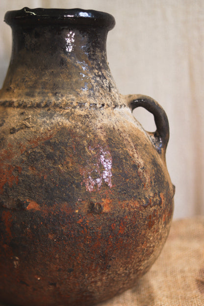 Antique Berber Braided Pot | No. 2