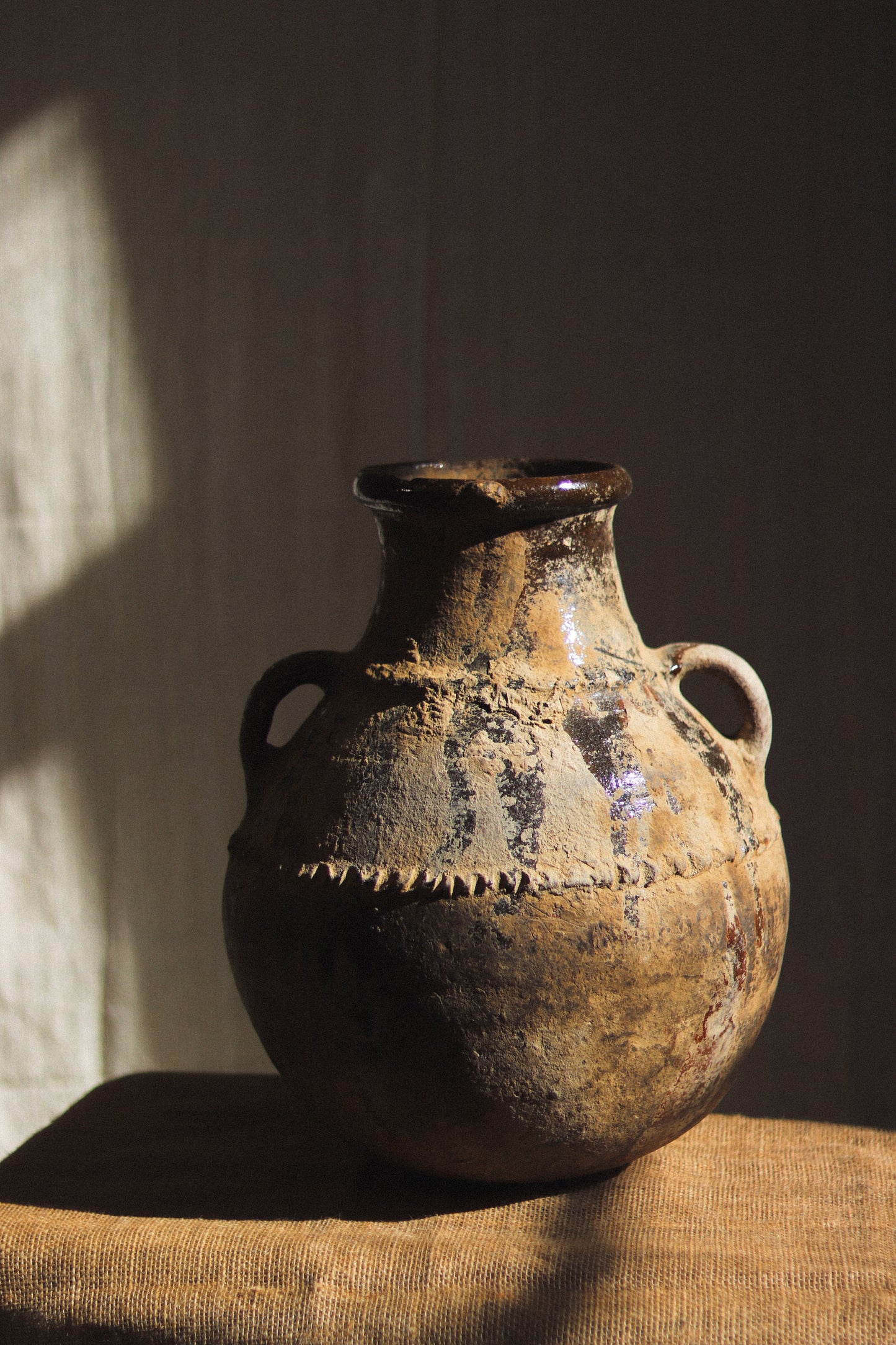 Antique Berber Braided Pot | No. 3