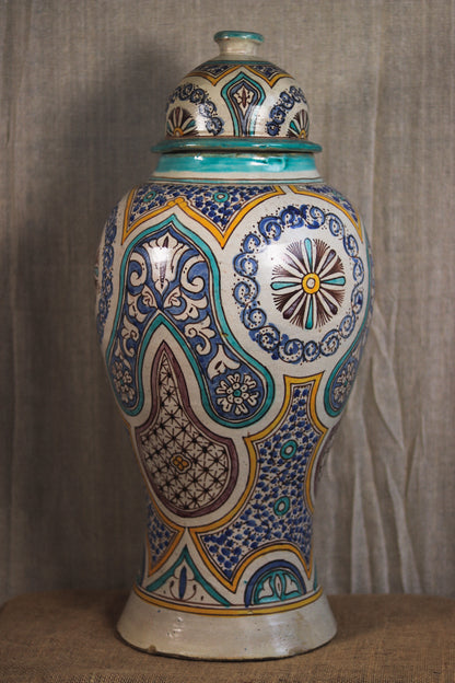XL Safi Vase with Lid, Fes