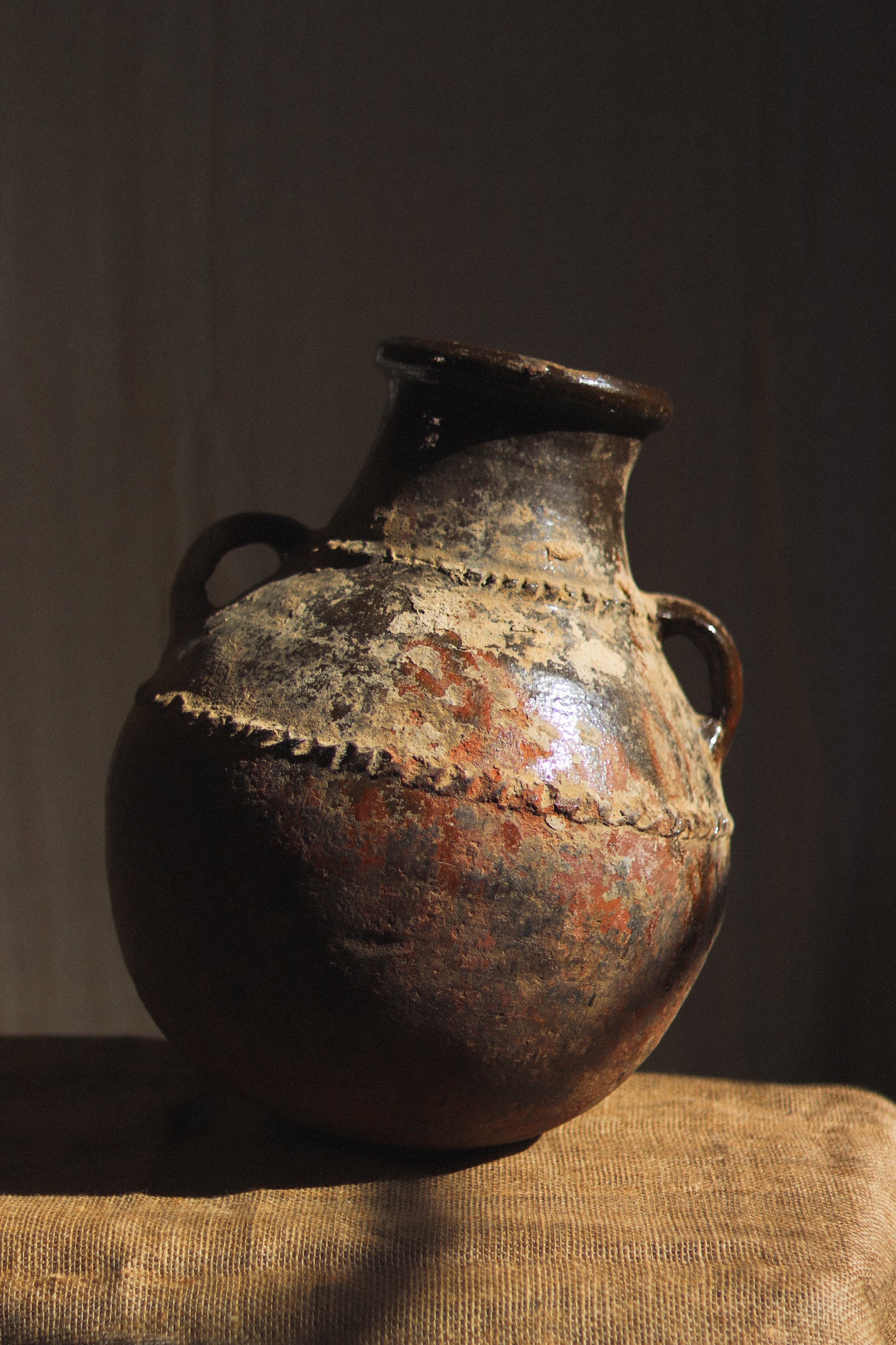 Antique Berber Braided Pot | No. 3