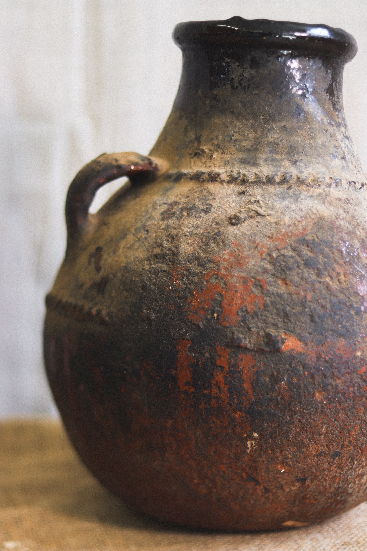 Antique Berber Braided Pot | No. 2