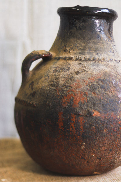 Antique Berber Braided Pot | No. 2