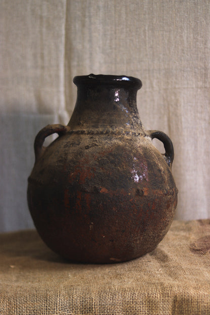 Antique Berber Braided Pot | No. 2