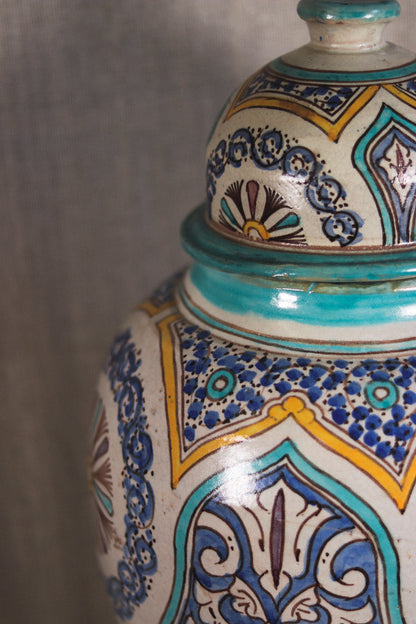 XL Safi Vase with Lid, Fes