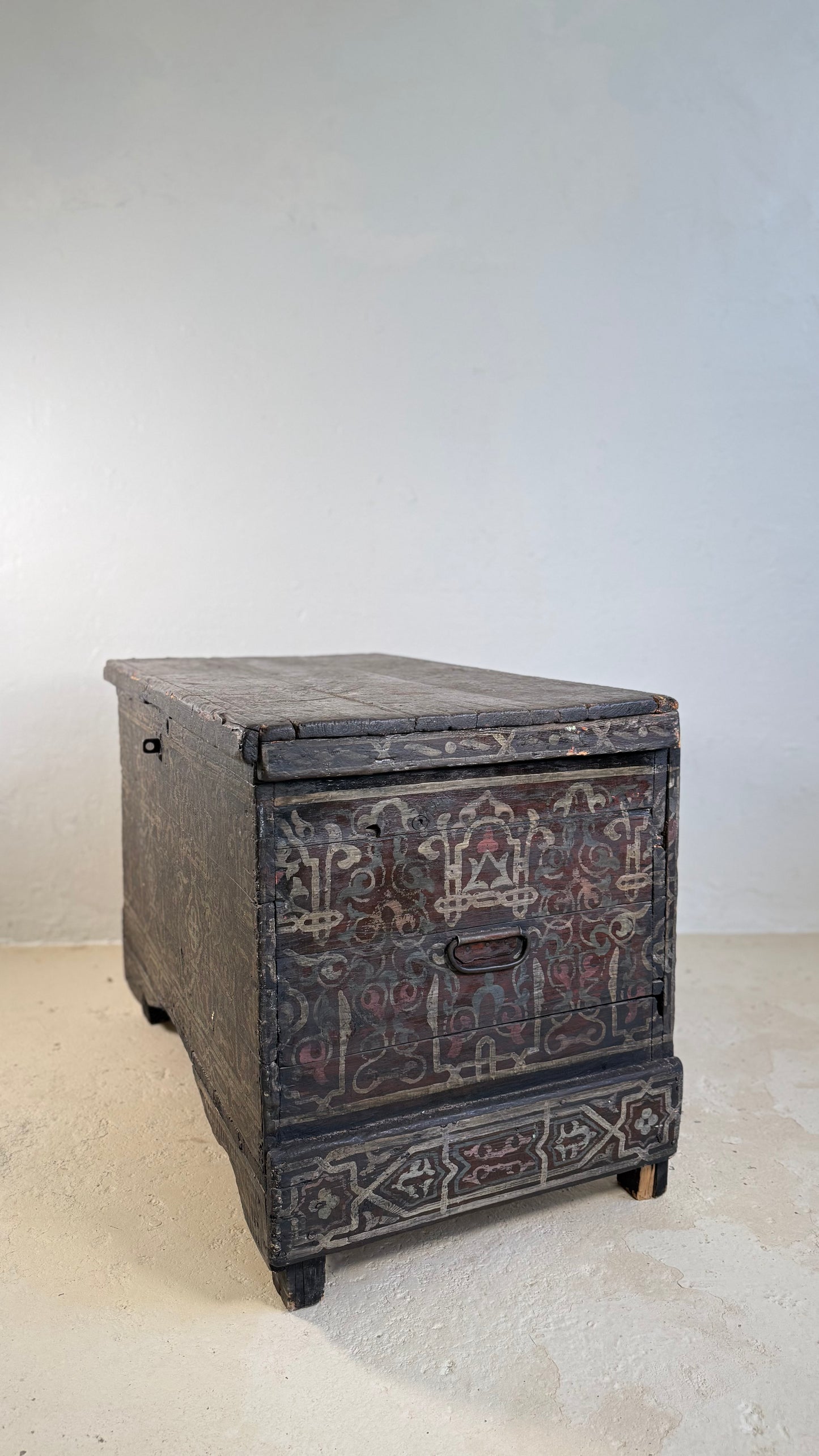 Antique Berber Painted Chest