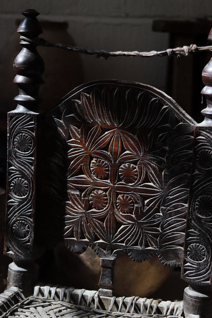Near Pair of 19th Century Swat Valley Pidha Chairs