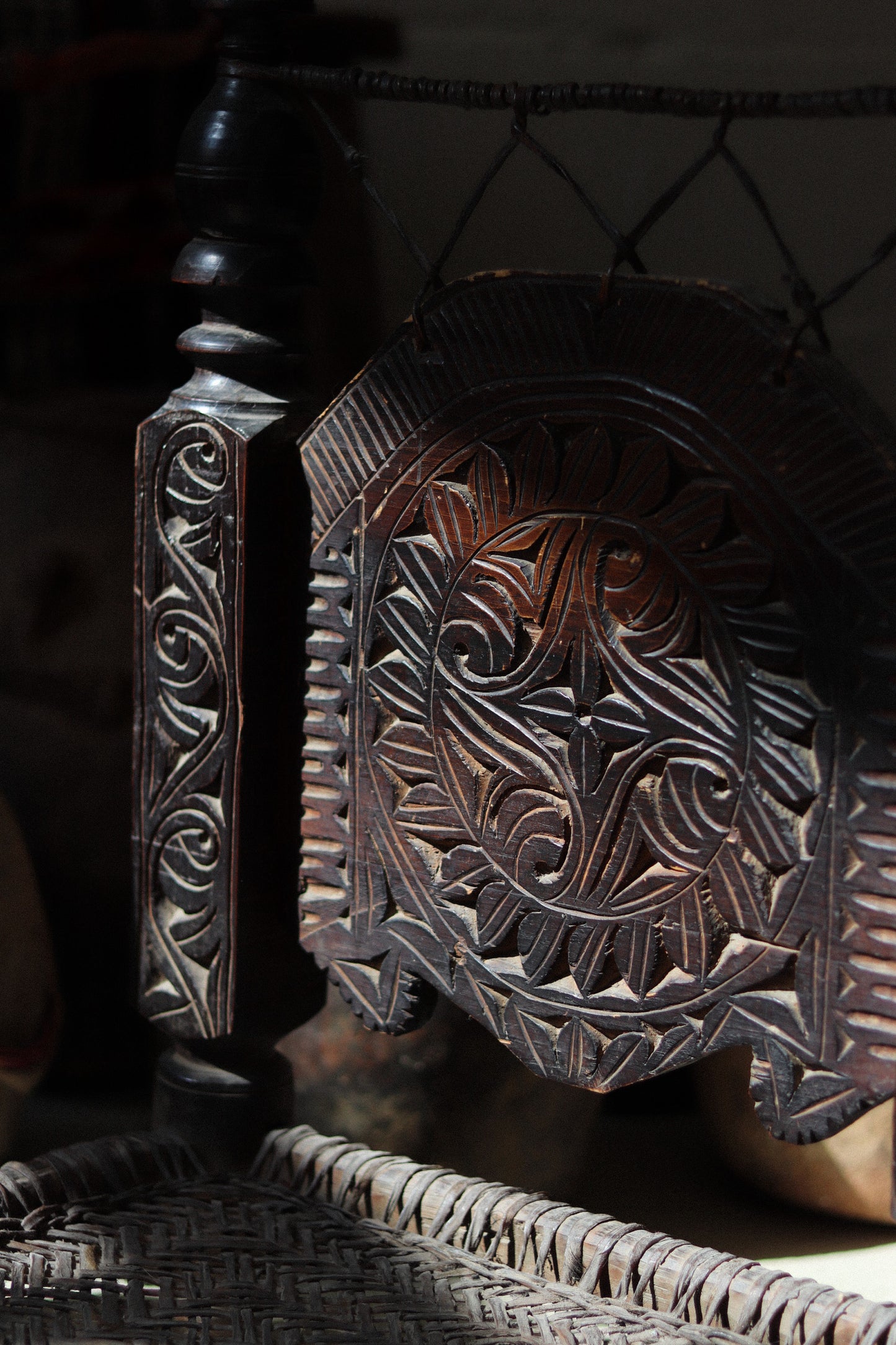 Near Pair of 19th Century Swat Valley Pidha Chairs