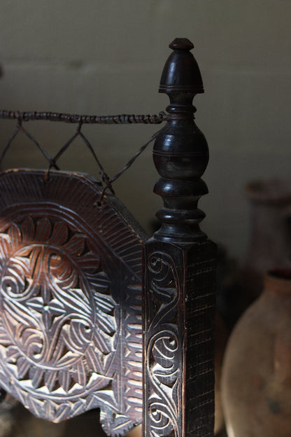 Near Pair of 19th Century Swat Valley Pidha Chairs