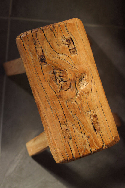 Reclaimed Elm Stool