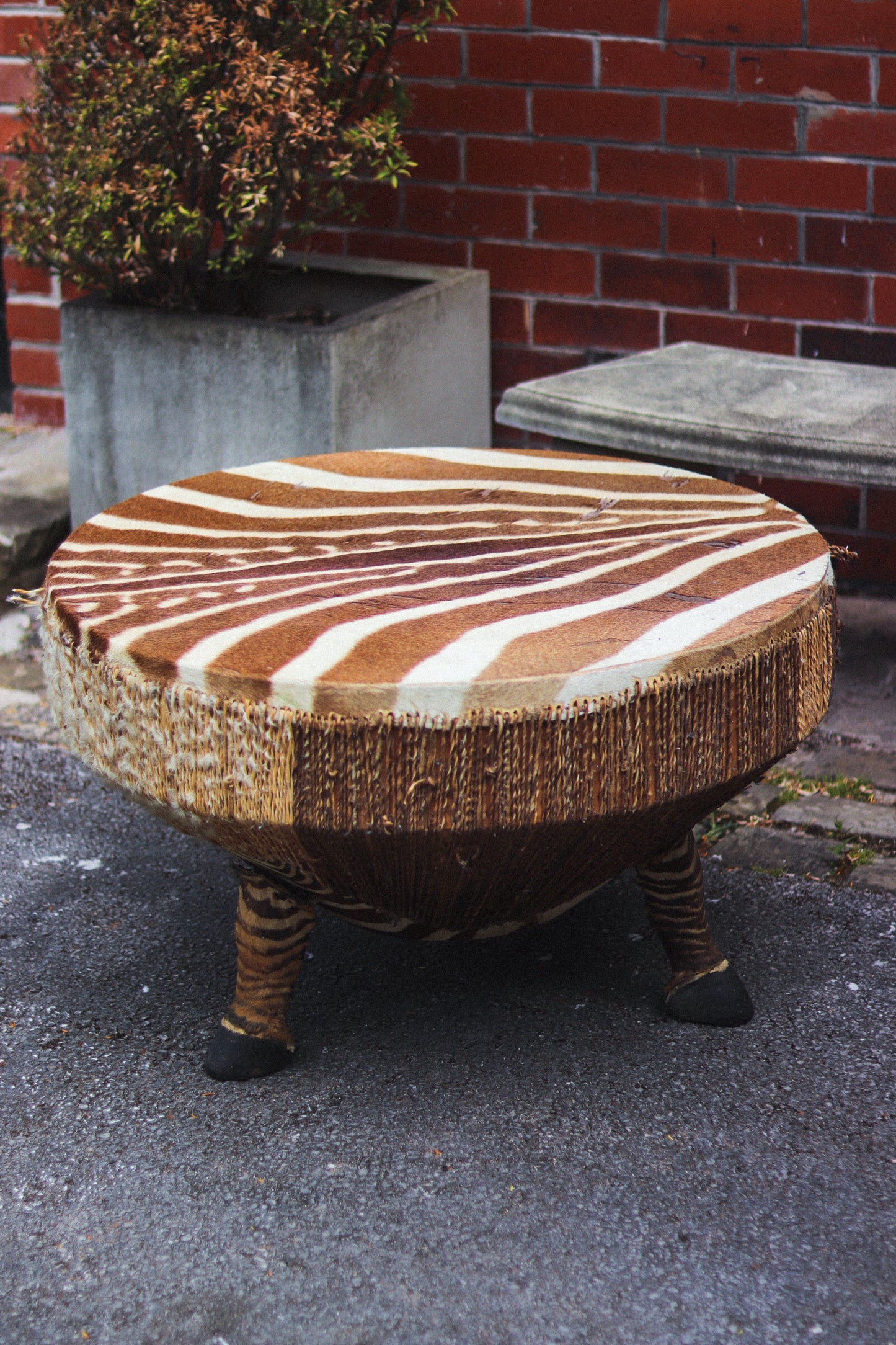 Vintage African Drum Coffee Table