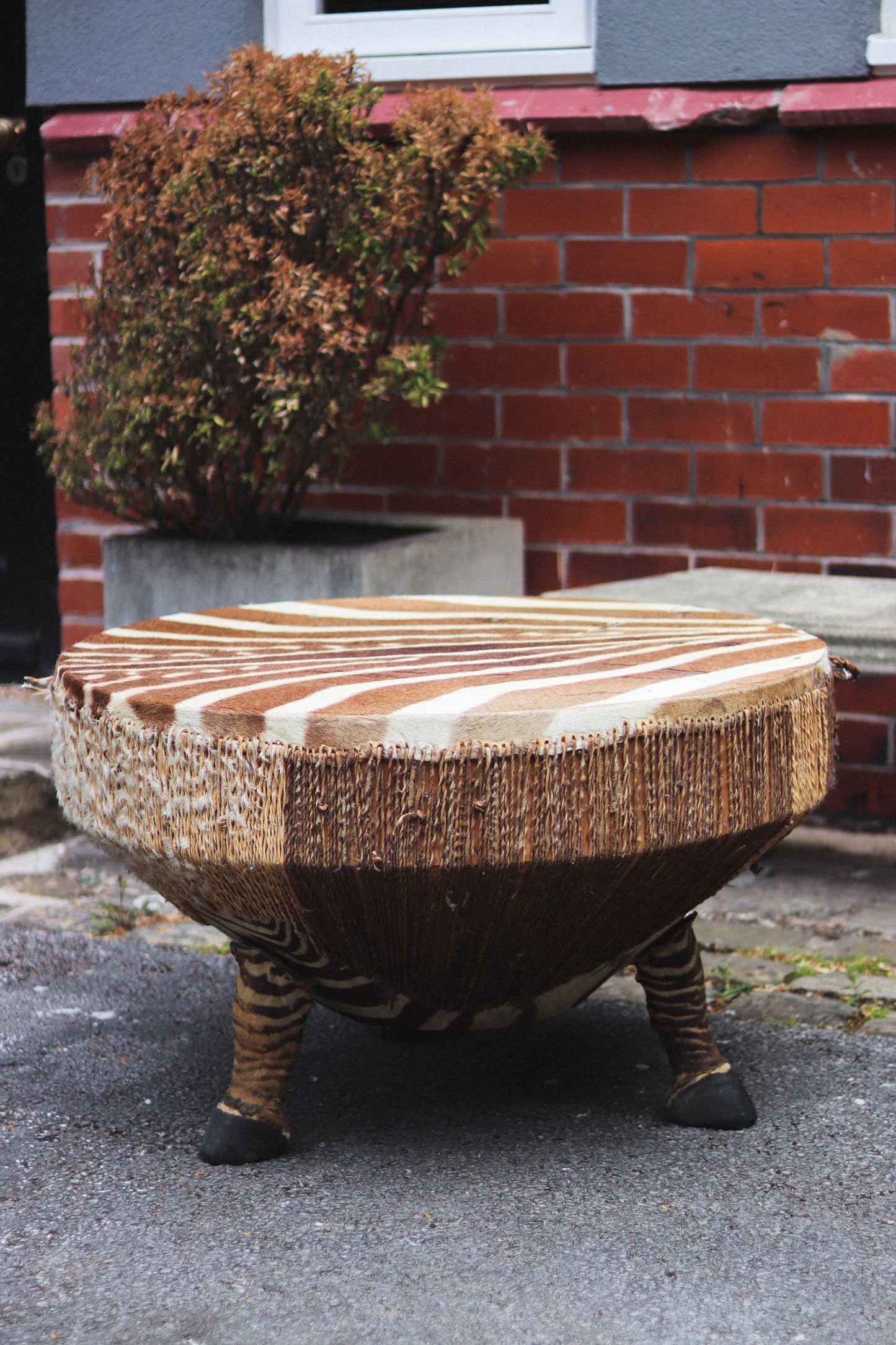 Vintage African Drum Coffee Table