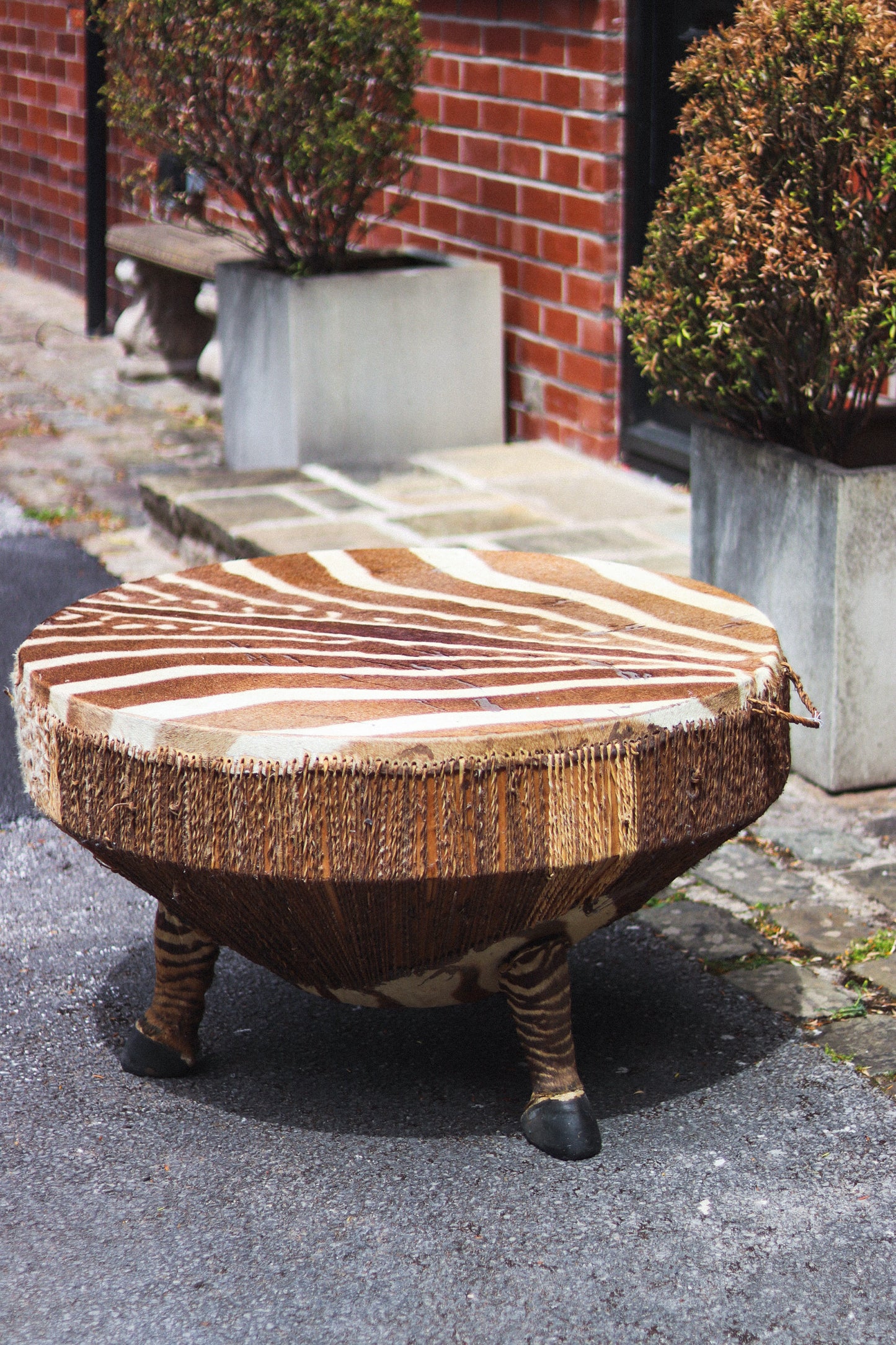 Vintage African Drum Coffee Table