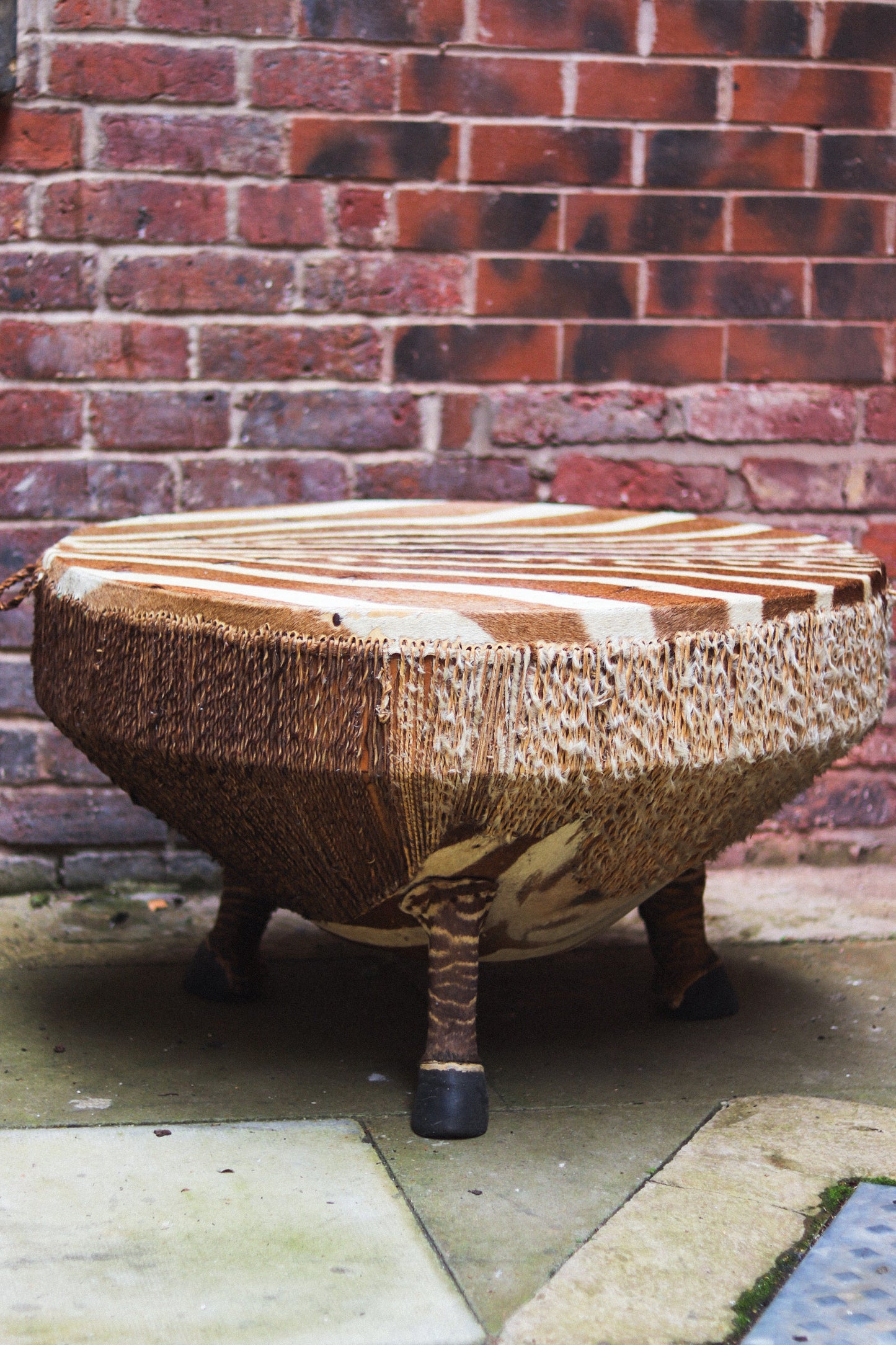 Vintage African Drum Coffee Table