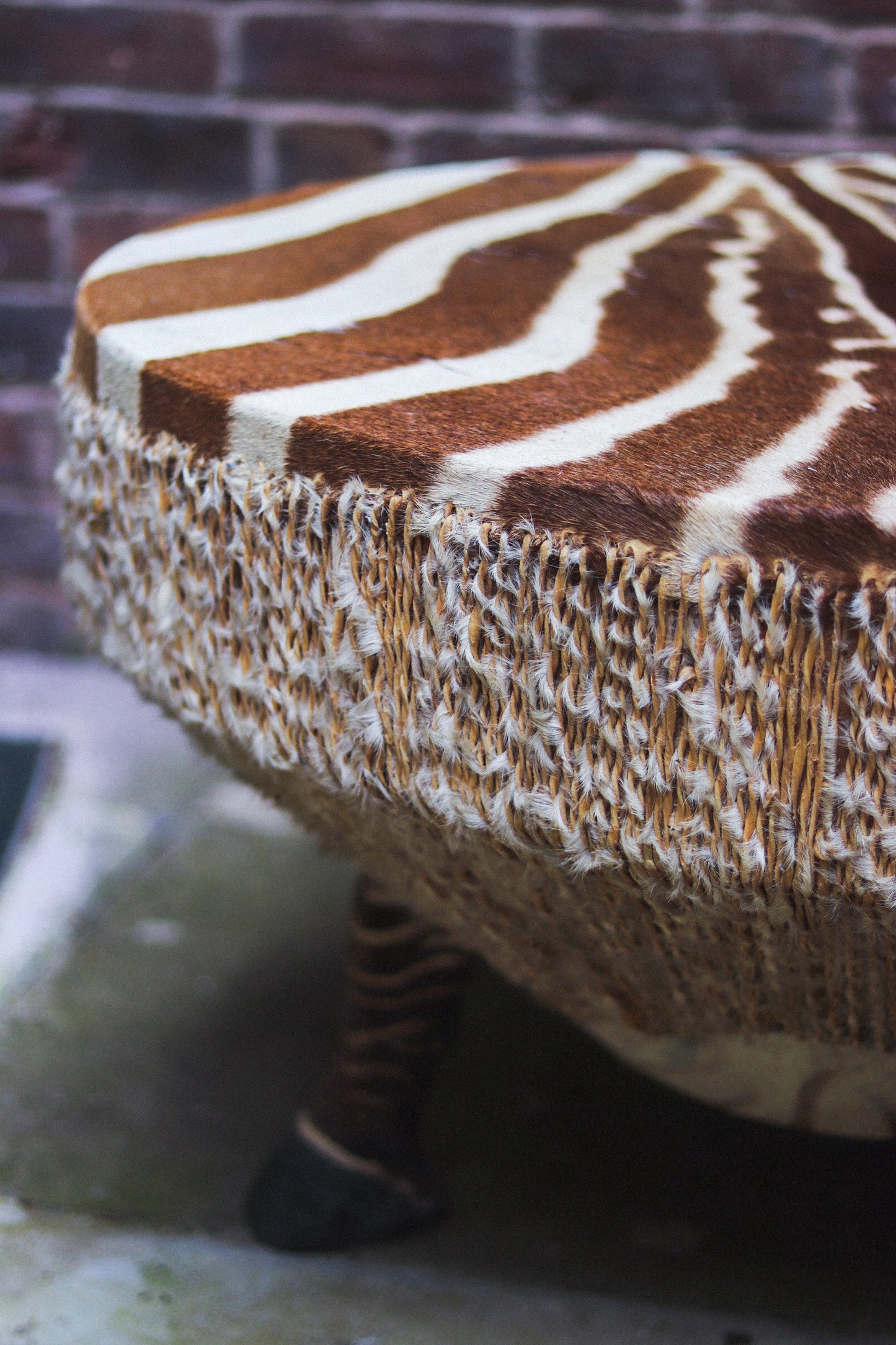 Vintage African Drum Coffee Table