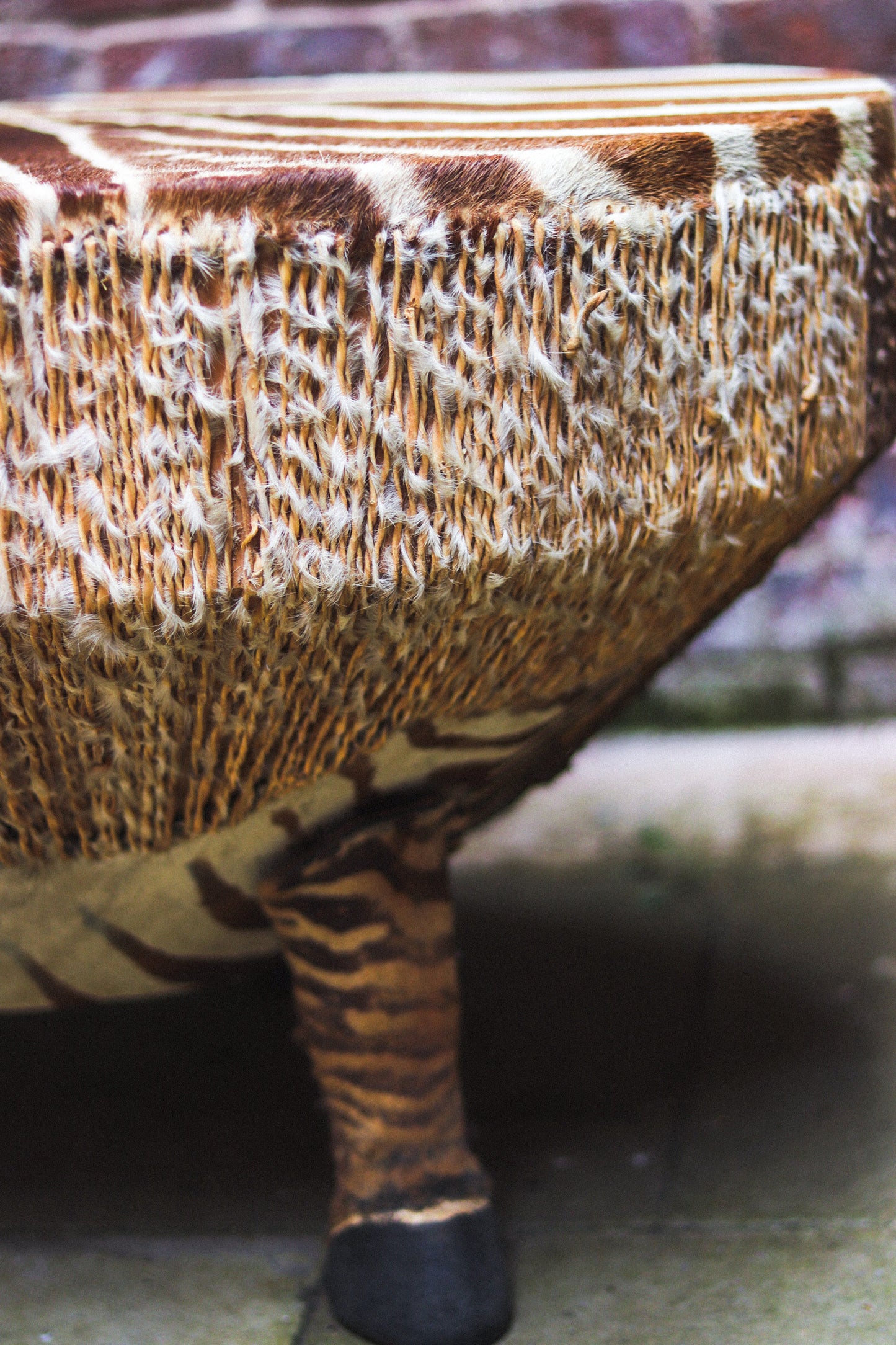 Vintage African Drum Coffee Table