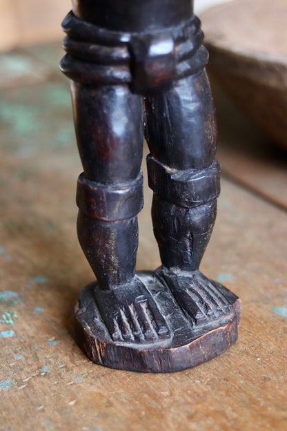 Vintage African Mother & Child Carved Wooden Figure