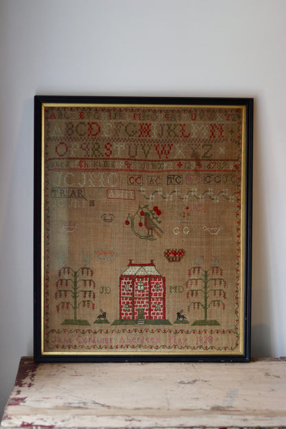 Scottish Needlework Sampler by Jane Cordiner, Aberdeen, 1828