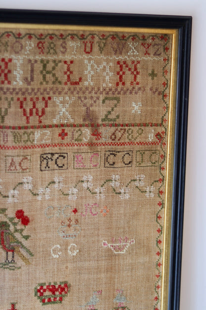 Scottish Needlework Sampler by Jane Cordiner, Aberdeen, 1828