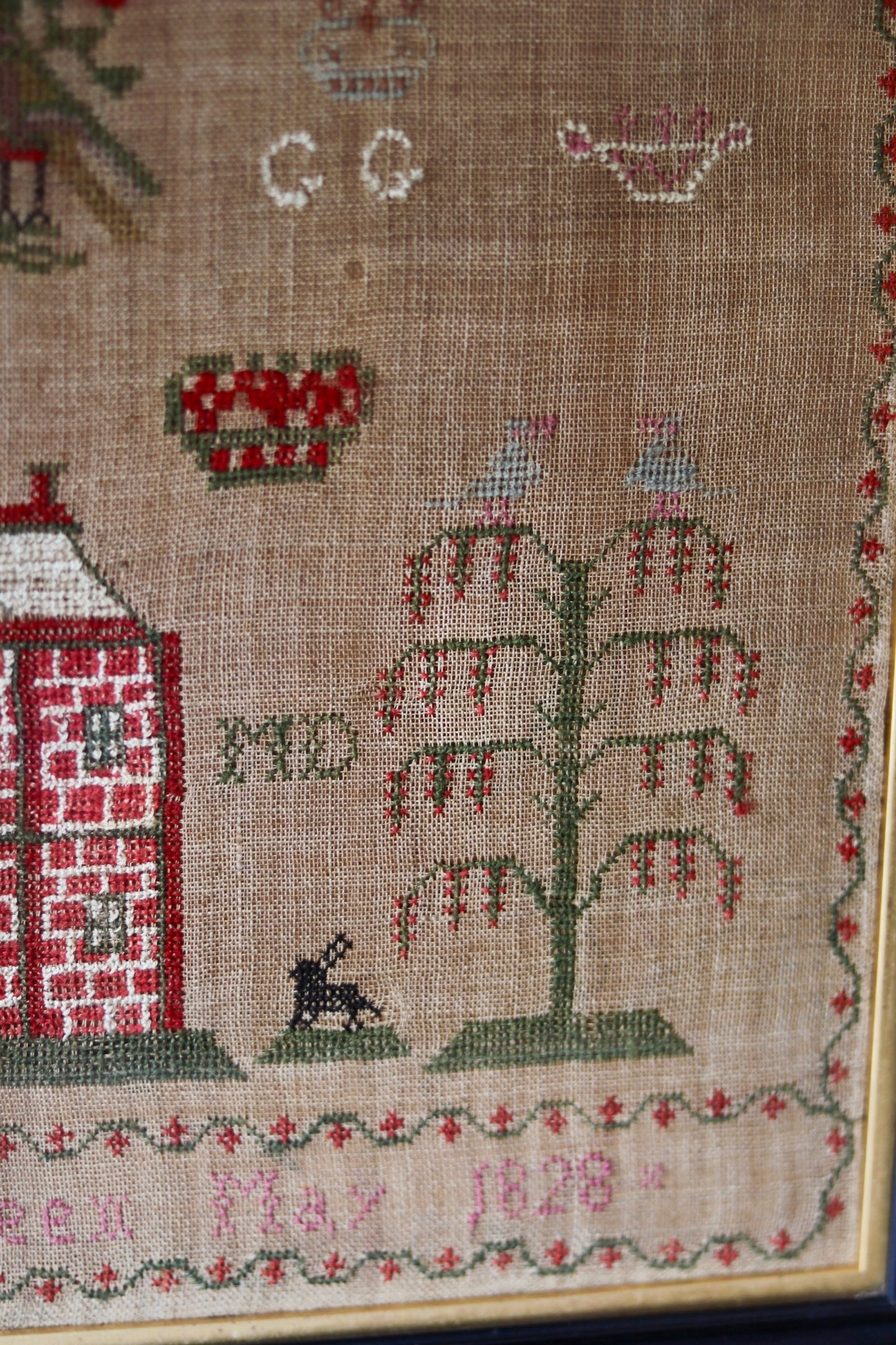 Scottish Needlework Sampler by Jane Cordiner, Aberdeen, 1828