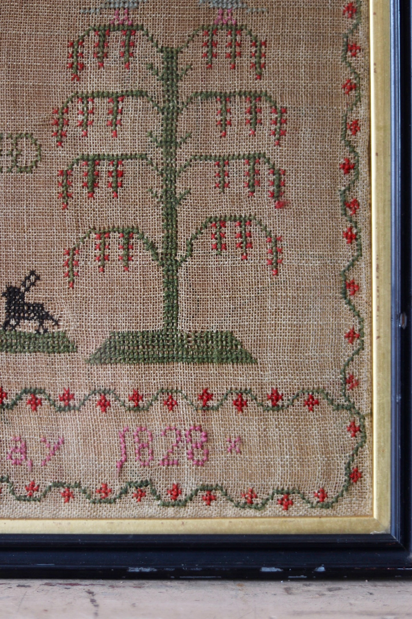 Scottish Needlework Sampler by Jane Cordiner, Aberdeen, 1828