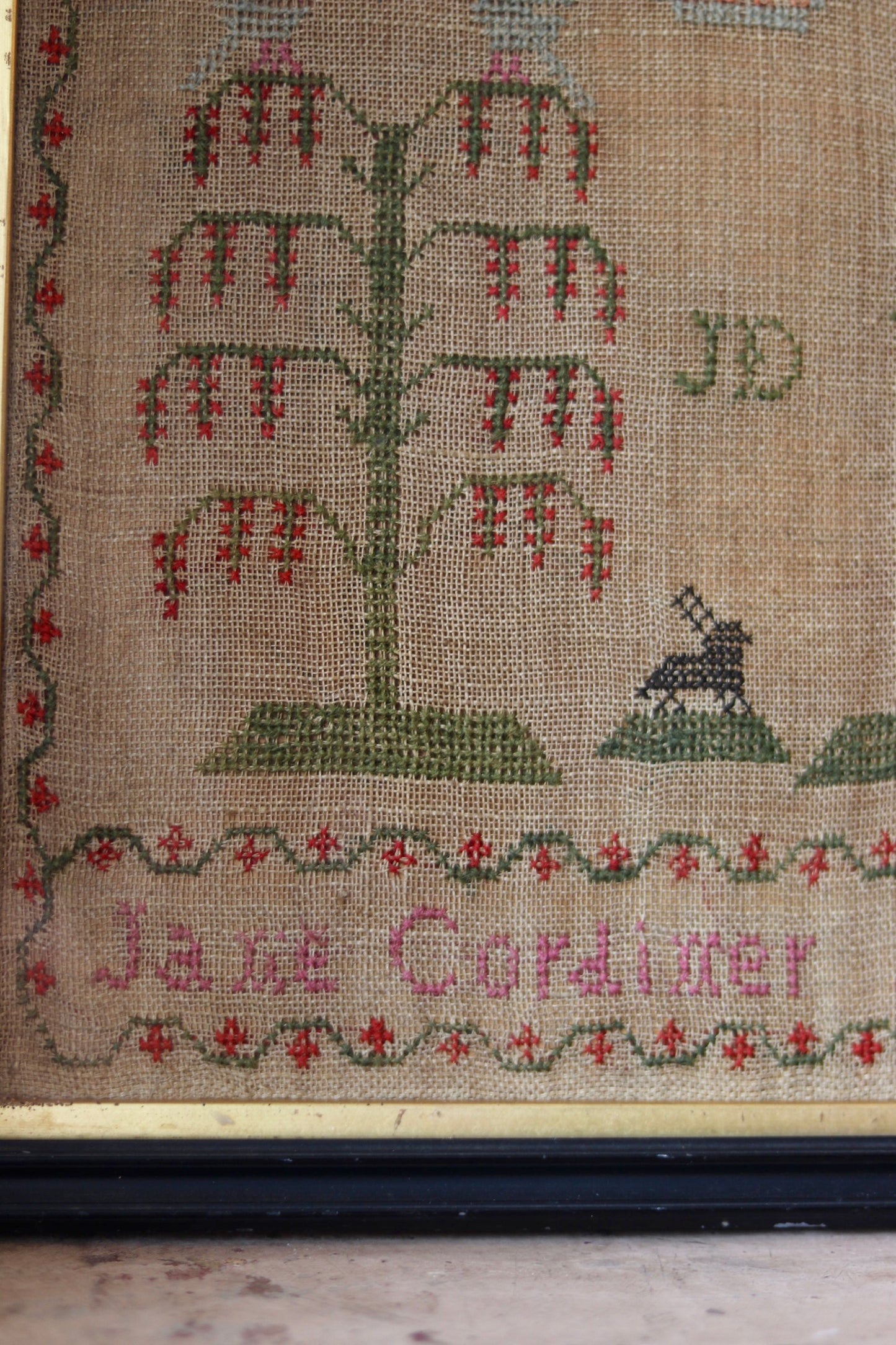 Scottish Needlework Sampler by Jane Cordiner, Aberdeen, 1828