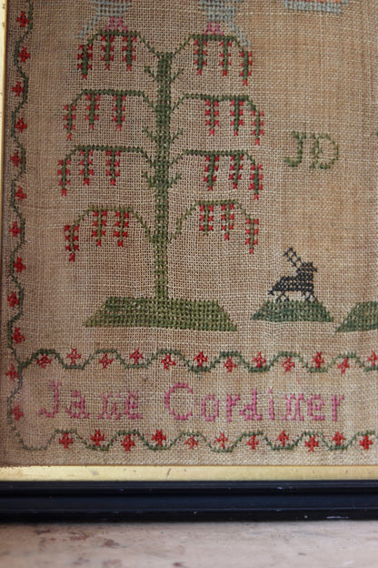 Scottish Needlework Sampler by Jane Cordiner, Aberdeen, 1828