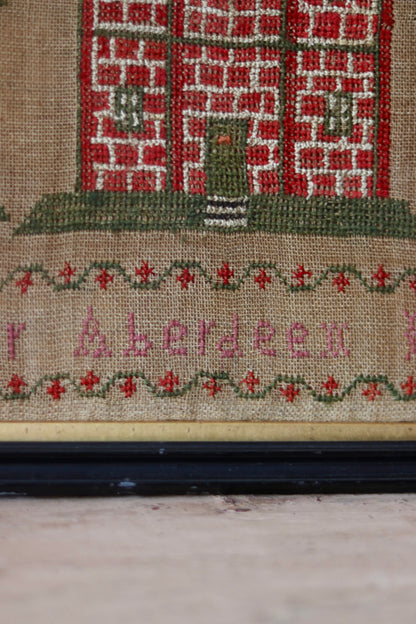 Scottish Needlework Sampler by Jane Cordiner, Aberdeen, 1828