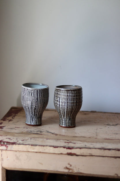Vintage Japanese Studio Pottery Yunomi Tea Cups