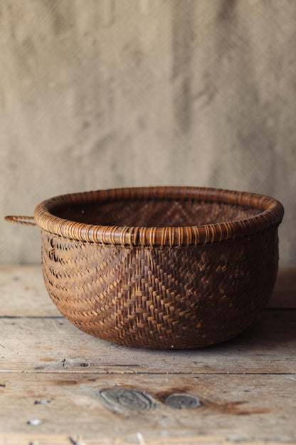 Vintage Southeast Asian Woven Basket No. 4