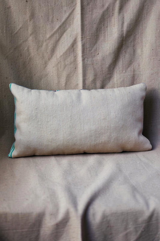 Moroccan Cushion Cover | Turquoise & Navy Stripe