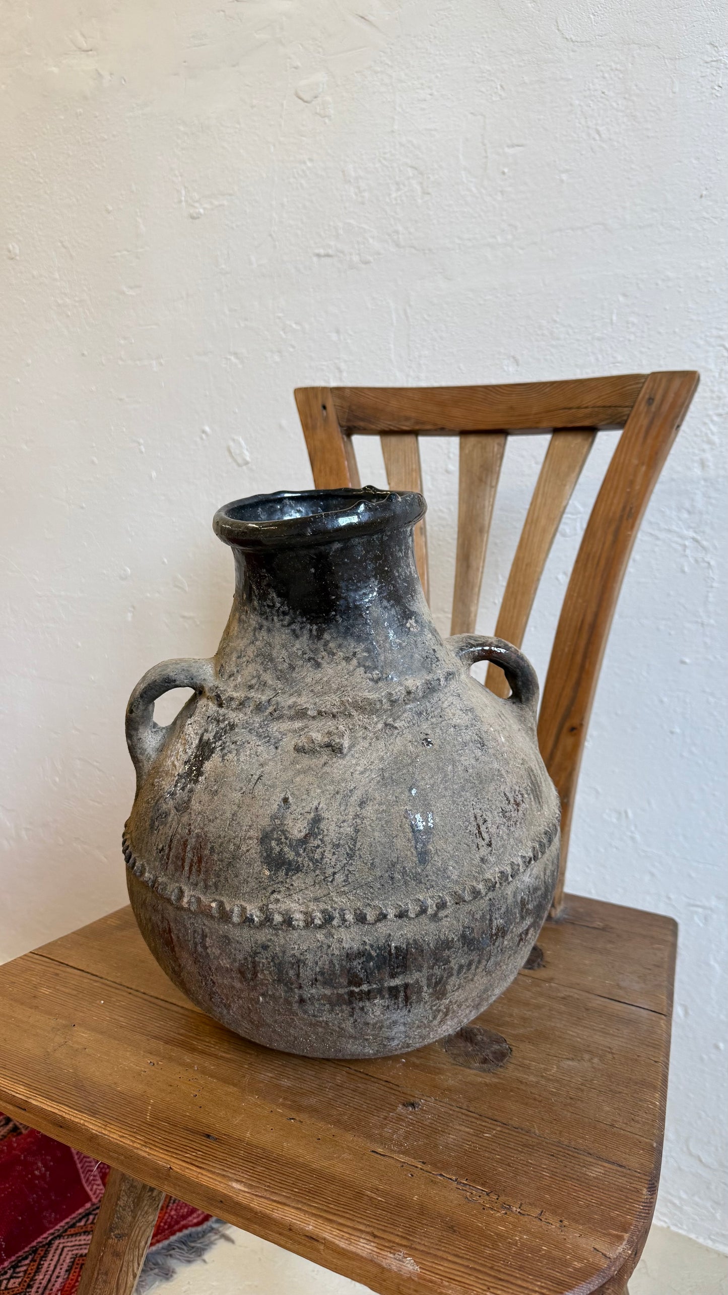 Antique Berber Braided Pot | No. 3