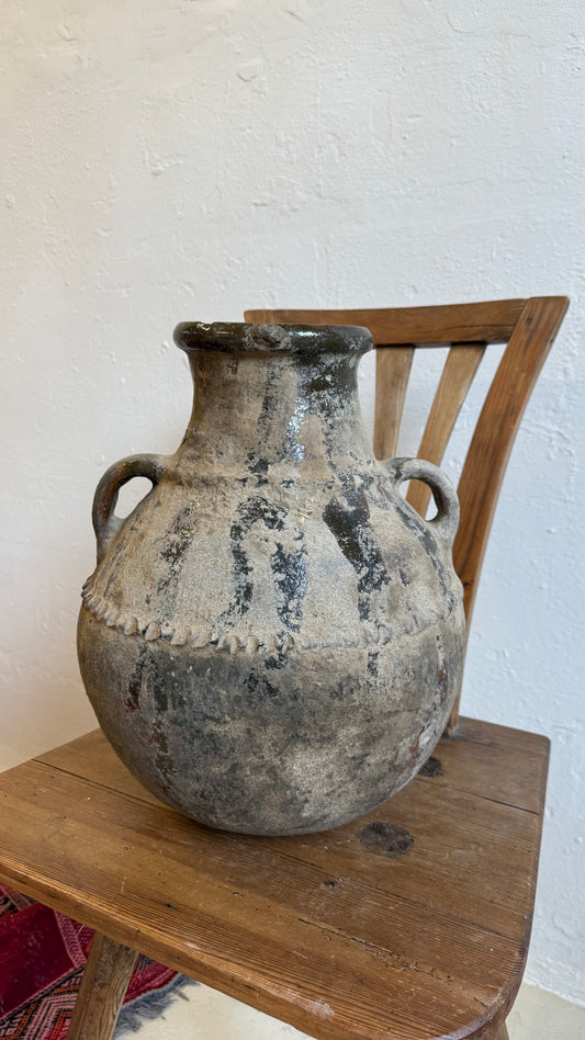 Antique Berber Braided Pot | No. 3