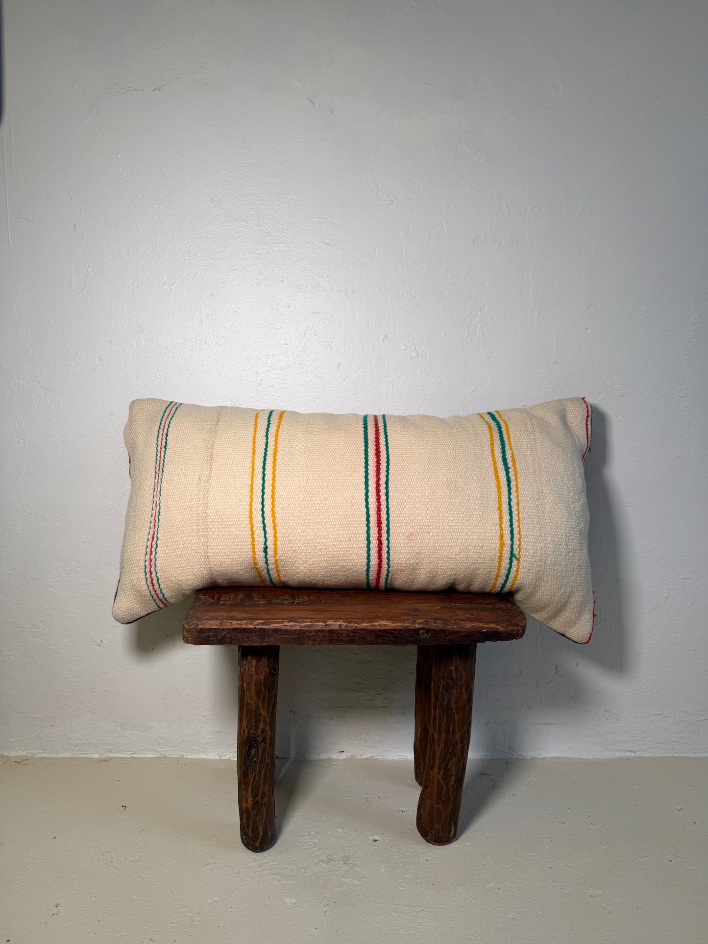 Large Hand-Woven Hanbel Cushion Cover| Lumbar Stripe No. 1