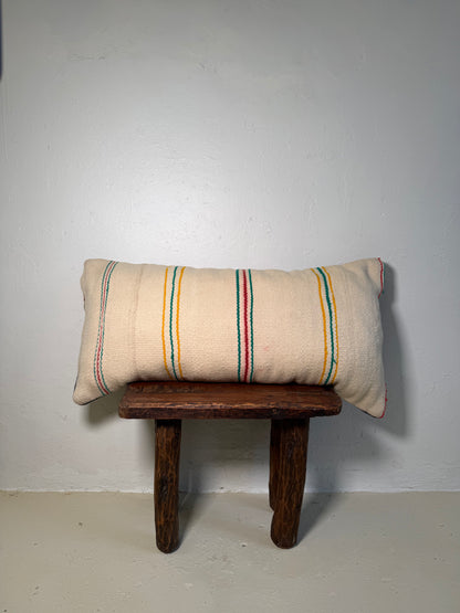 Large Hand-Woven Hanbel Cushion Cover| Lumbar Stripe No. 1