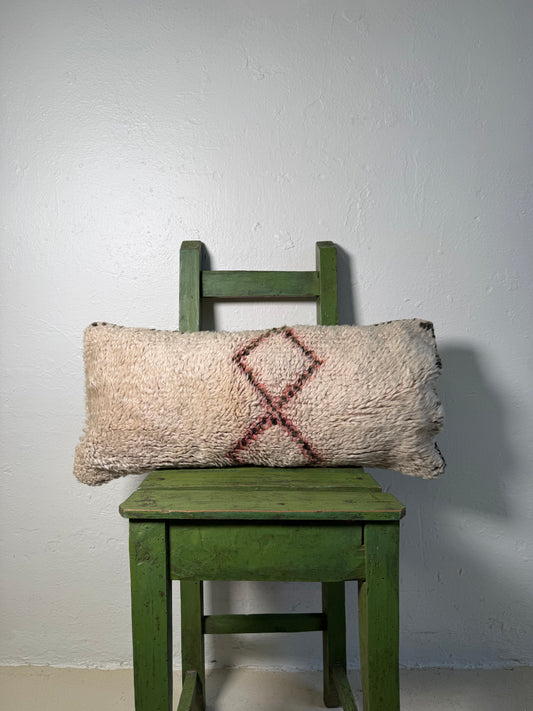 Small Hand-Woven Pile Cushion Cover | Diamond Lumbar