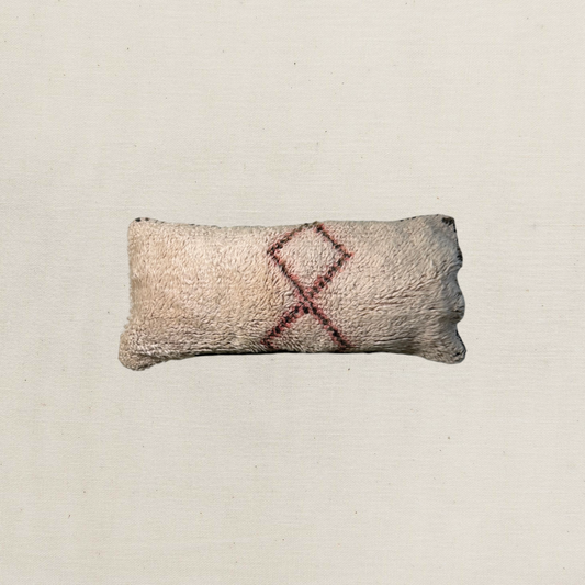 Small Hand-Woven Pile Cushion Cover | Diamond Lumbar