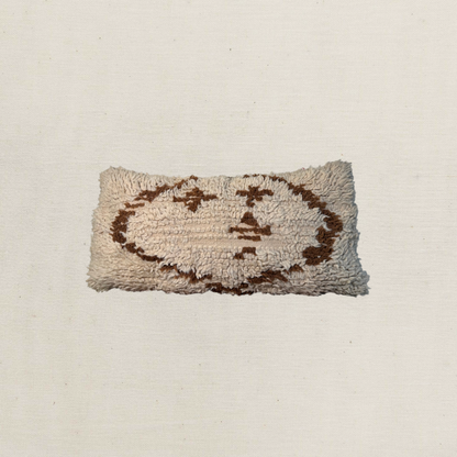 Medium Hand-Woven Pile Cushion Cover | Shaggy Ivory Lumbar