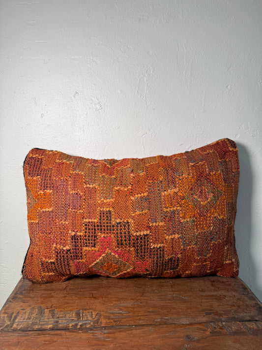 Medium Hand-Woven Hanbel Cushion Cover | Rust Tribal No. 1
