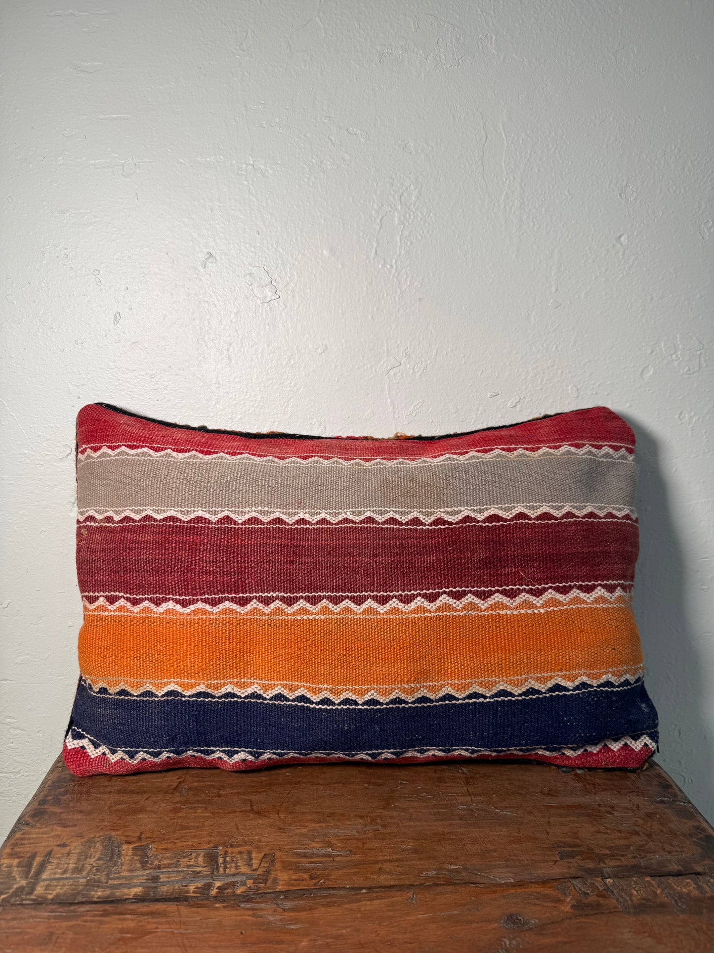 Medium Hand-Woven Hanbel Cushion Cover | Rust Tribal No. 1