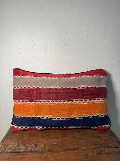Medium Hand-Woven Hanbel Cushion Cover | Rust Tribal No. 1