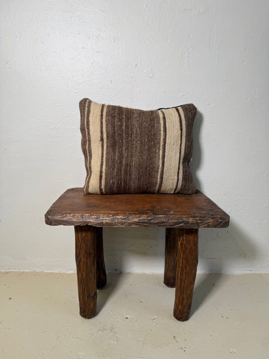 Small Hand-Woven Hanbel Cushion Cover | Brown Stripe No. 1