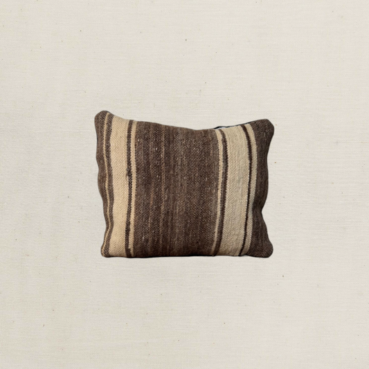 Small Hand-Woven Hanbel Cushion Cover | Brown Stripe No. 1