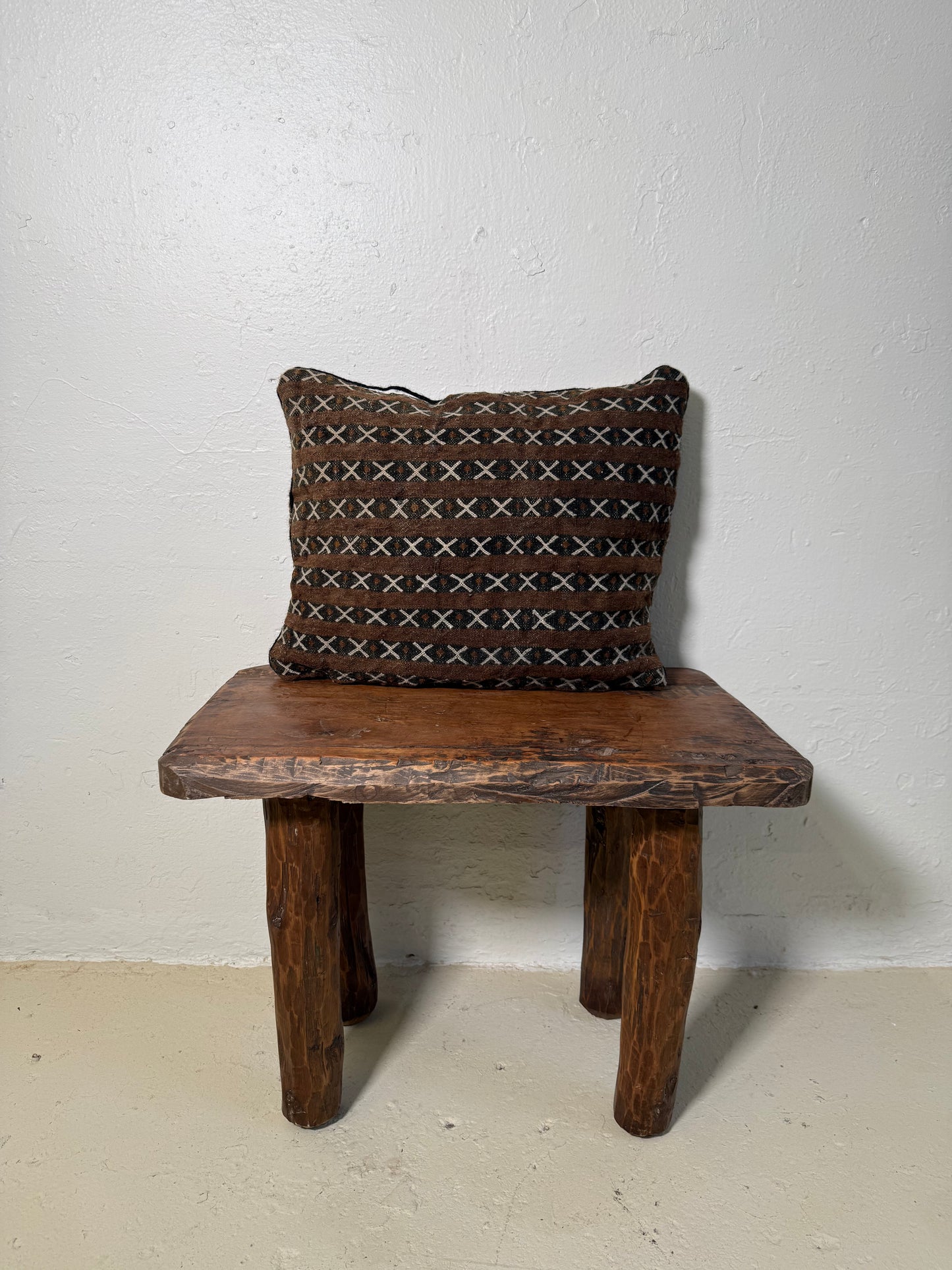Small Hand-Woven Hanbel Cushion Cover | Brown Stripe No. 1